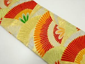 アンティーク　菊尽くし模様織り出し丸帯（材料）